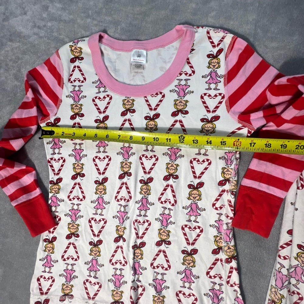 Hanna Andersson Grinch Cindy Lou Who Pajama Set Organic Cotton Pink Red Small - Picture 4 of 8